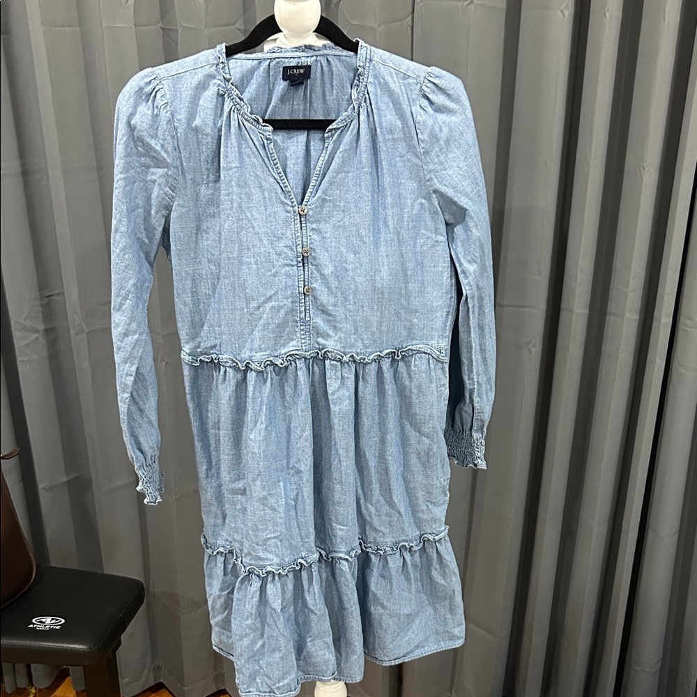 J. Crew Chambray Long Sleeve Dress